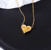 Heartbeat Heart Pendant Necklace